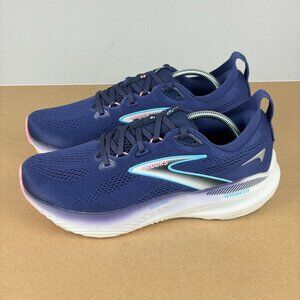 Brooks Glycerin GTS 22 Athletic Running Shoes Womens 9.5 Blue White Low Top